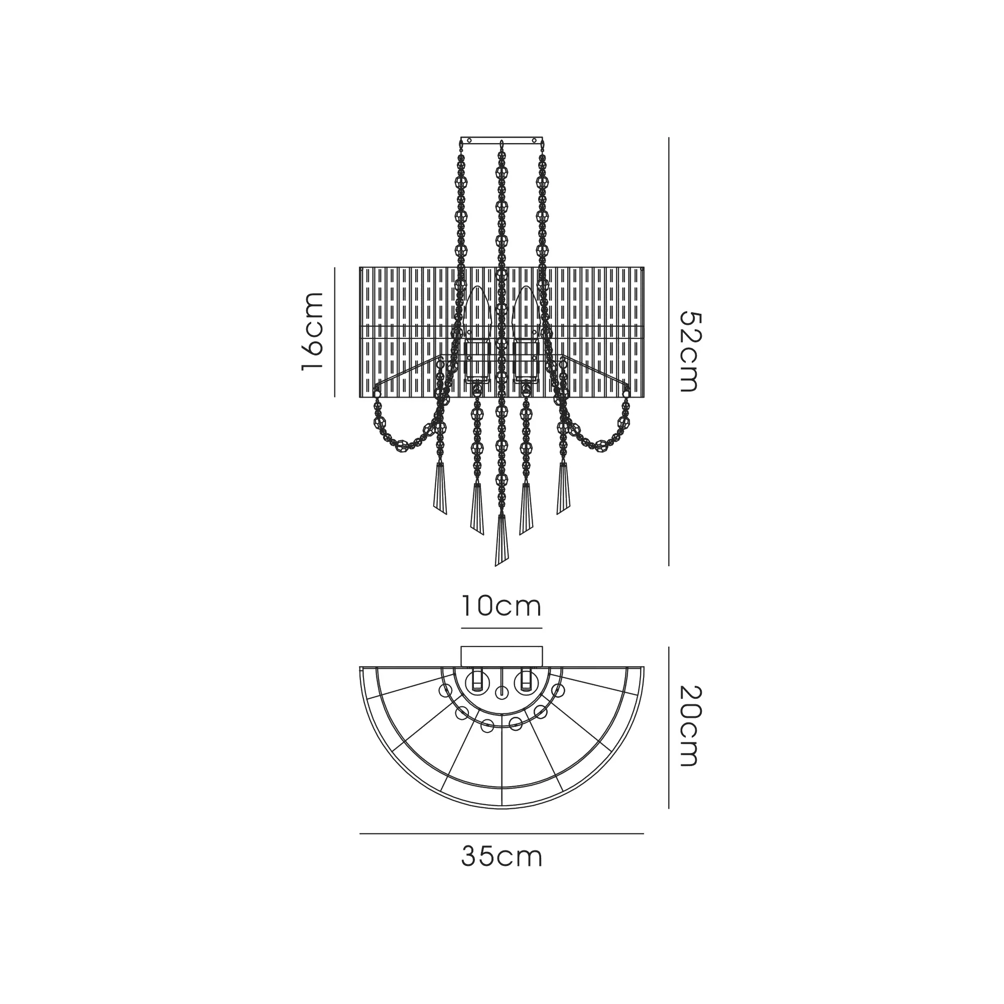 Freida Polished Chrome-Grey Crystal Wall Lights Diyas Shaded Wall Lights